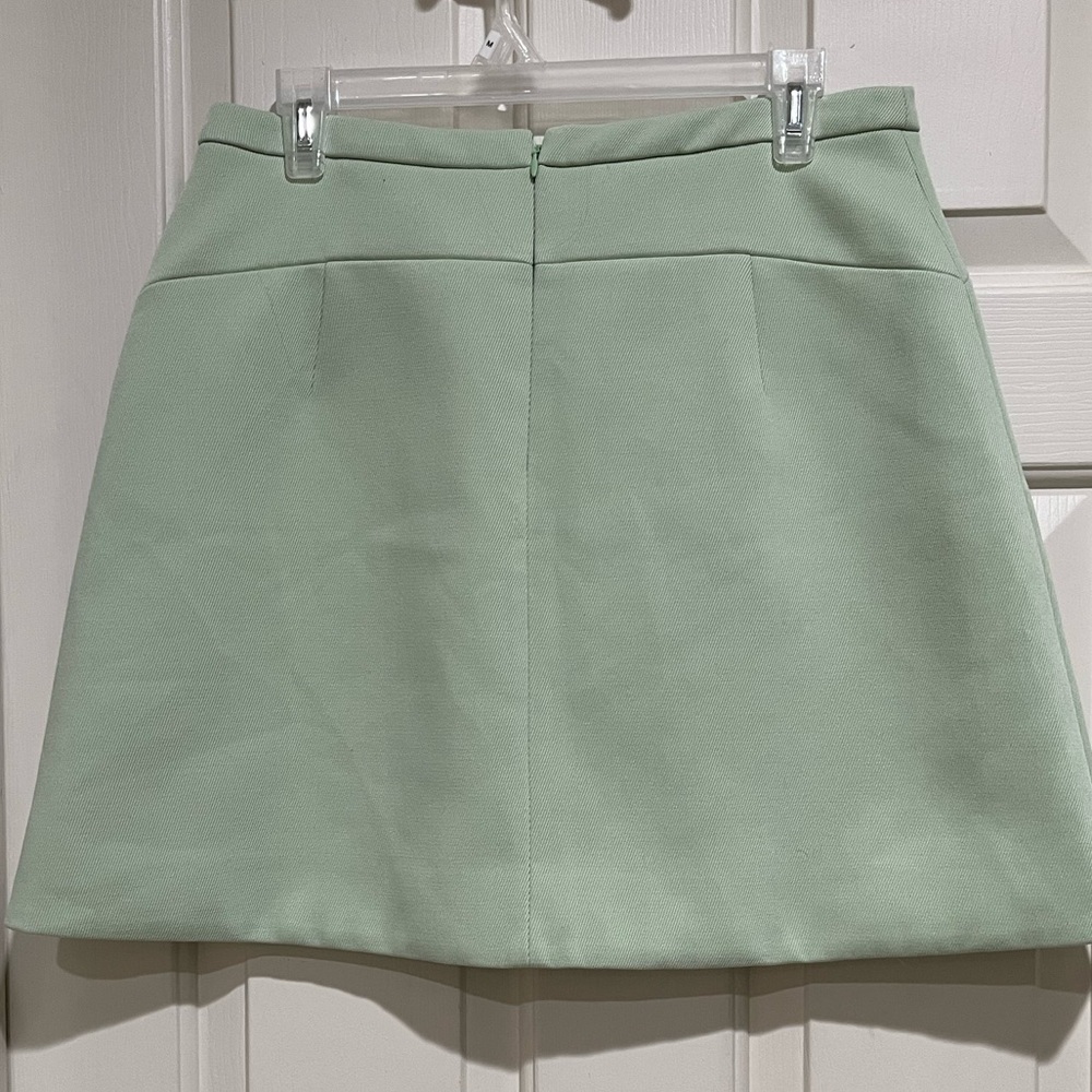 MINT GREEN J CREW A-LINE MINI SKIRT WITH FRONT POCKETS, AND BOX PLEAT SIZE 10 - Picture 6 of 10